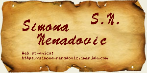 Simona Nenadović vizit kartica